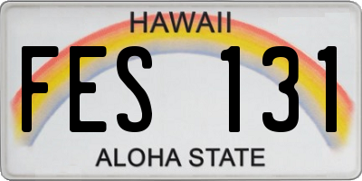 HI license plate FES131