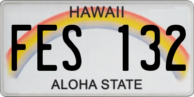 HI license plate FES132