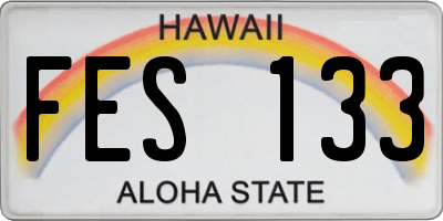 HI license plate FES133