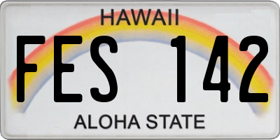 HI license plate FES142