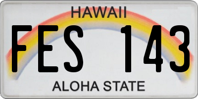 HI license plate FES143