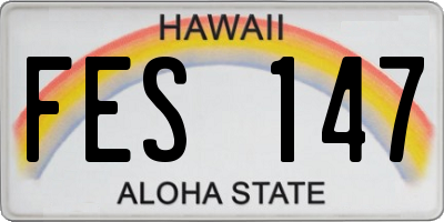 HI license plate FES147