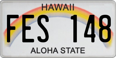 HI license plate FES148