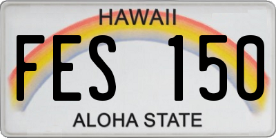 HI license plate FES150
