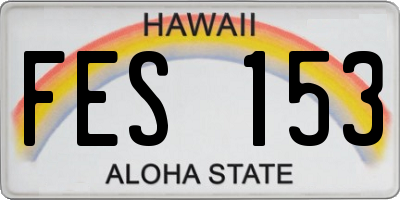 HI license plate FES153