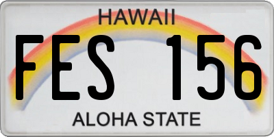 HI license plate FES156