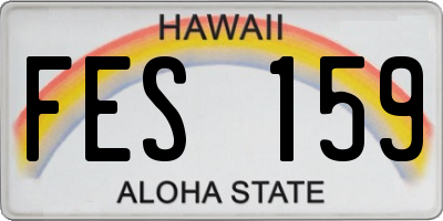 HI license plate FES159