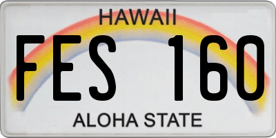 HI license plate FES160