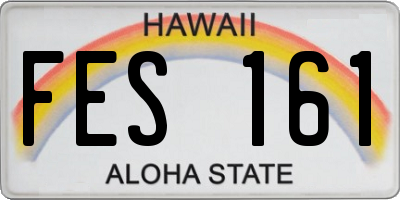 HI license plate FES161