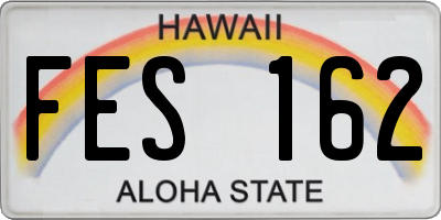 HI license plate FES162