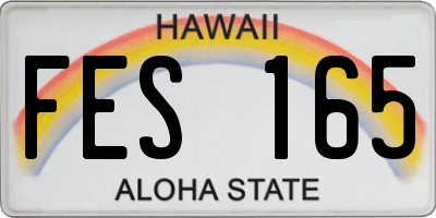HI license plate FES165
