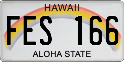 HI license plate FES166