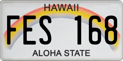 HI license plate FES168