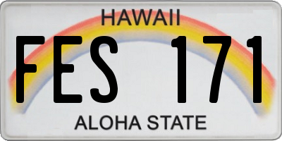 HI license plate FES171