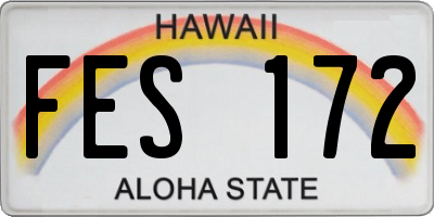 HI license plate FES172