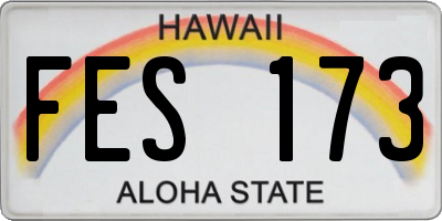 HI license plate FES173