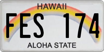 HI license plate FES174