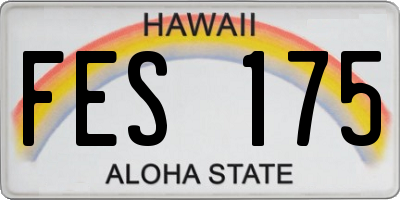 HI license plate FES175