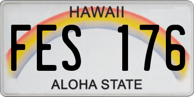 HI license plate FES176