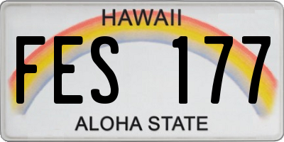 HI license plate FES177