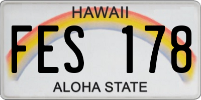 HI license plate FES178