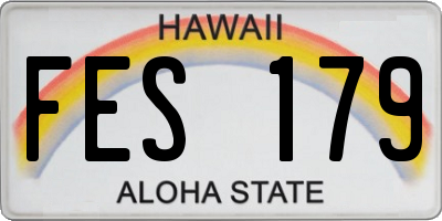HI license plate FES179