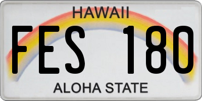 HI license plate FES180