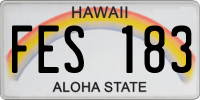 HI license plate FES183