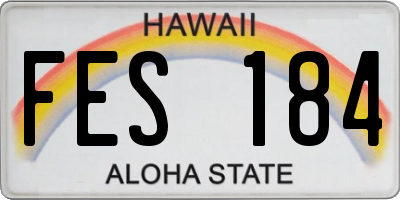 HI license plate FES184