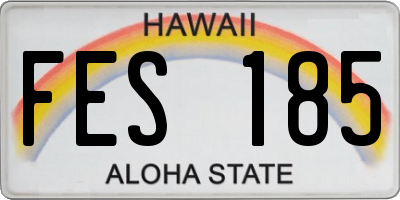 HI license plate FES185