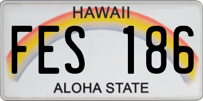 HI license plate FES186