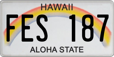 HI license plate FES187
