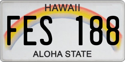 HI license plate FES188