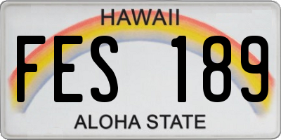 HI license plate FES189