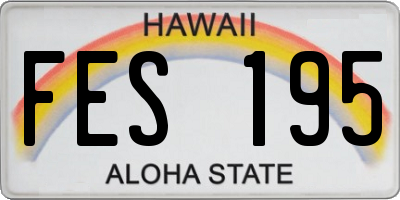 HI license plate FES195