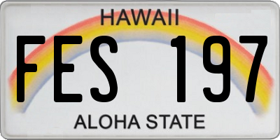 HI license plate FES197