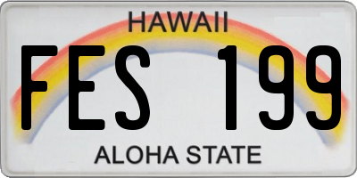 HI license plate FES199