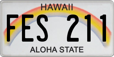 HI license plate FES211