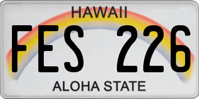 HI license plate FES226