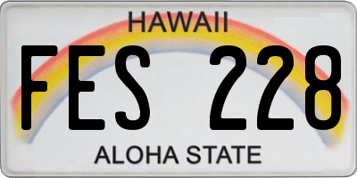 HI license plate FES228