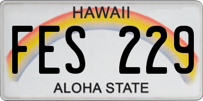 HI license plate FES229