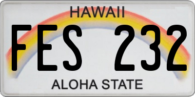HI license plate FES232