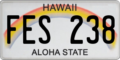 HI license plate FES238