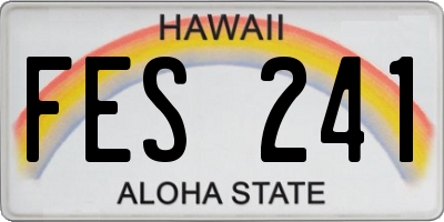 HI license plate FES241
