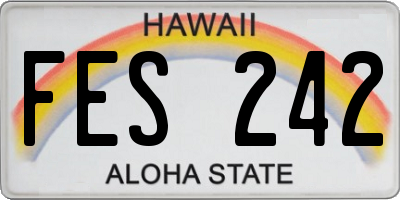 HI license plate FES242