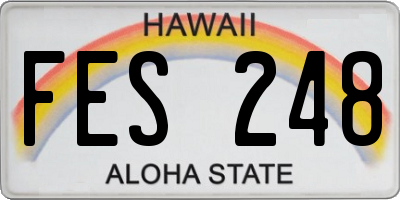 HI license plate FES248