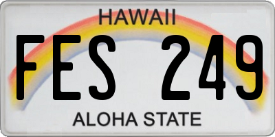 HI license plate FES249