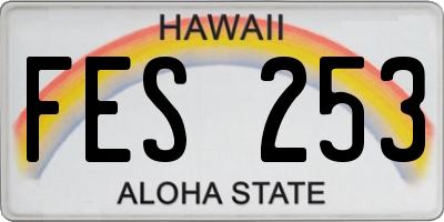 HI license plate FES253