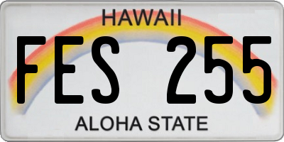 HI license plate FES255