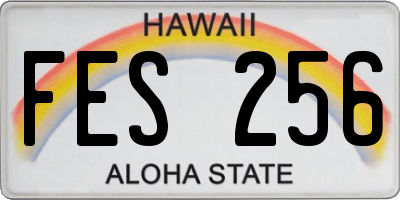 HI license plate FES256